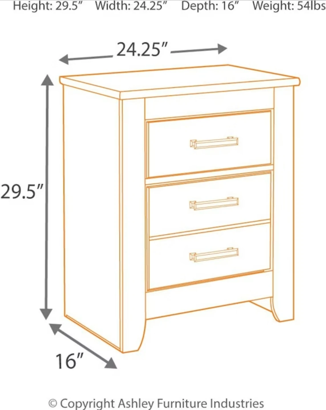 Ashley furniture Brinxton Nightstand - photo 2