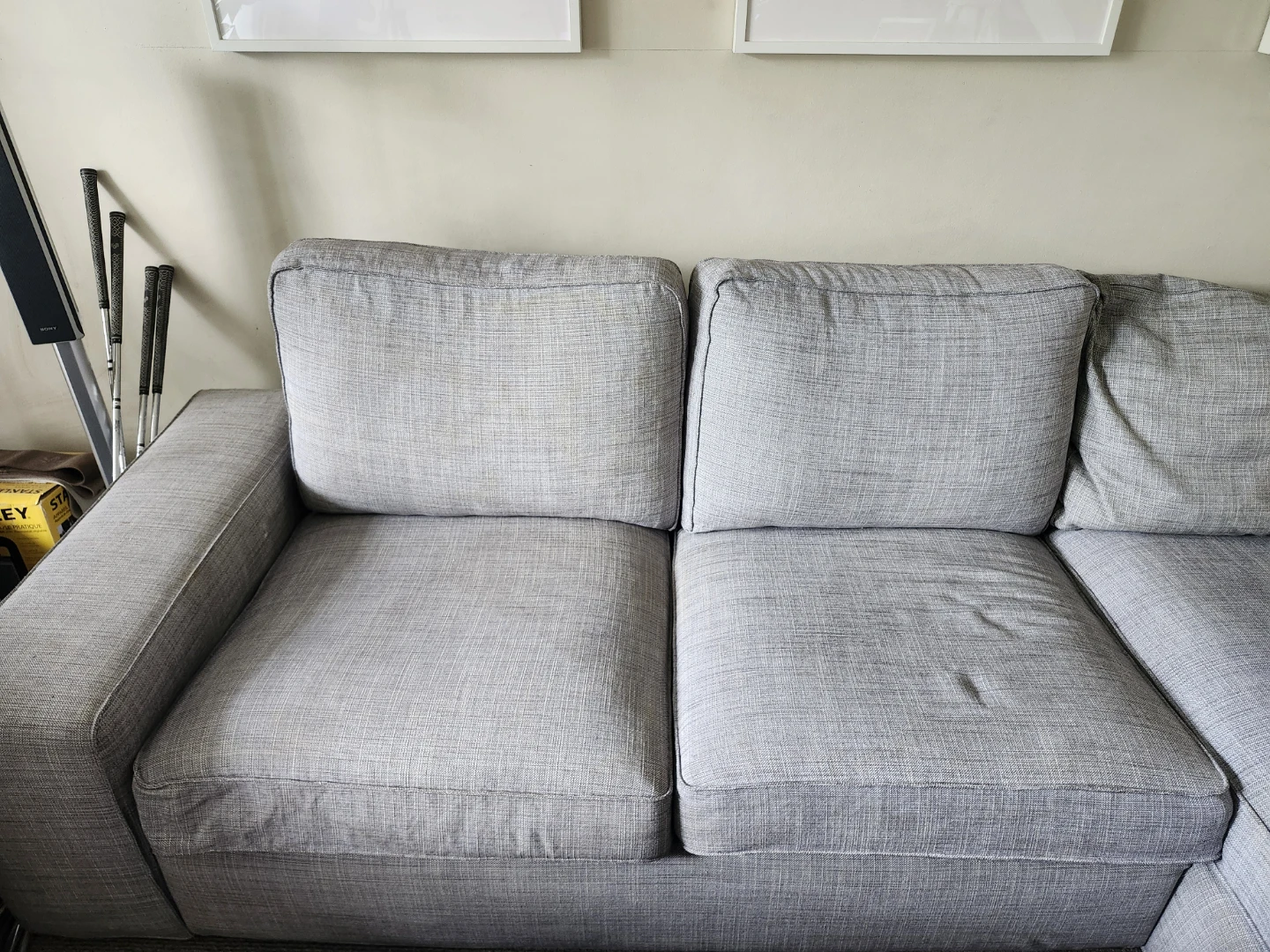 Kivik Grey Sectional Sofa loveseat & chaise