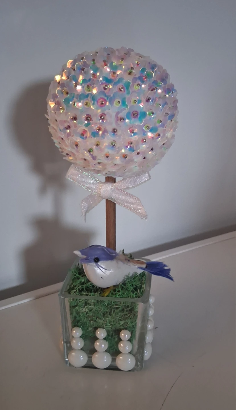 Handmade decorative artificial sequin topiary - photo 4