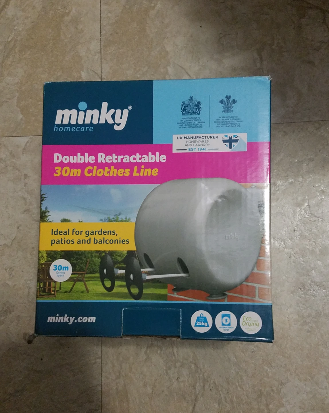 Minky Double Retractable 30m Clothes Line
