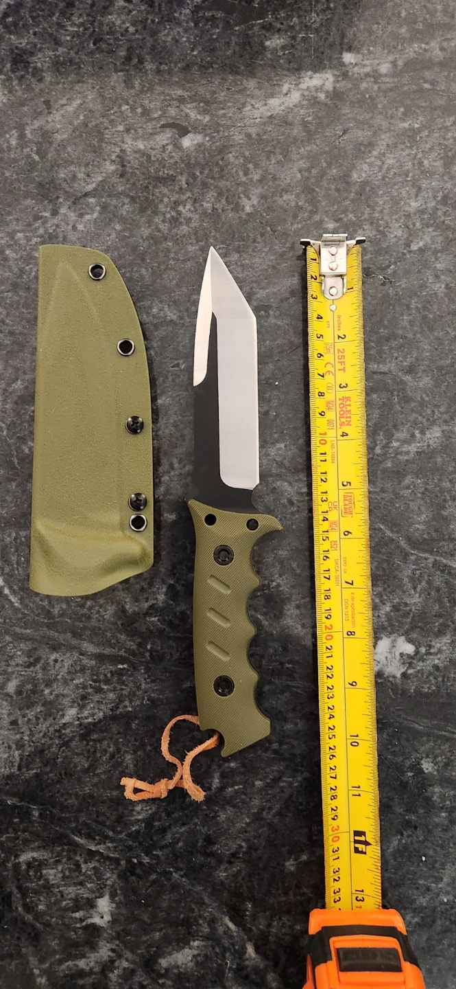 New Stainless Tanto Knife with Sheath