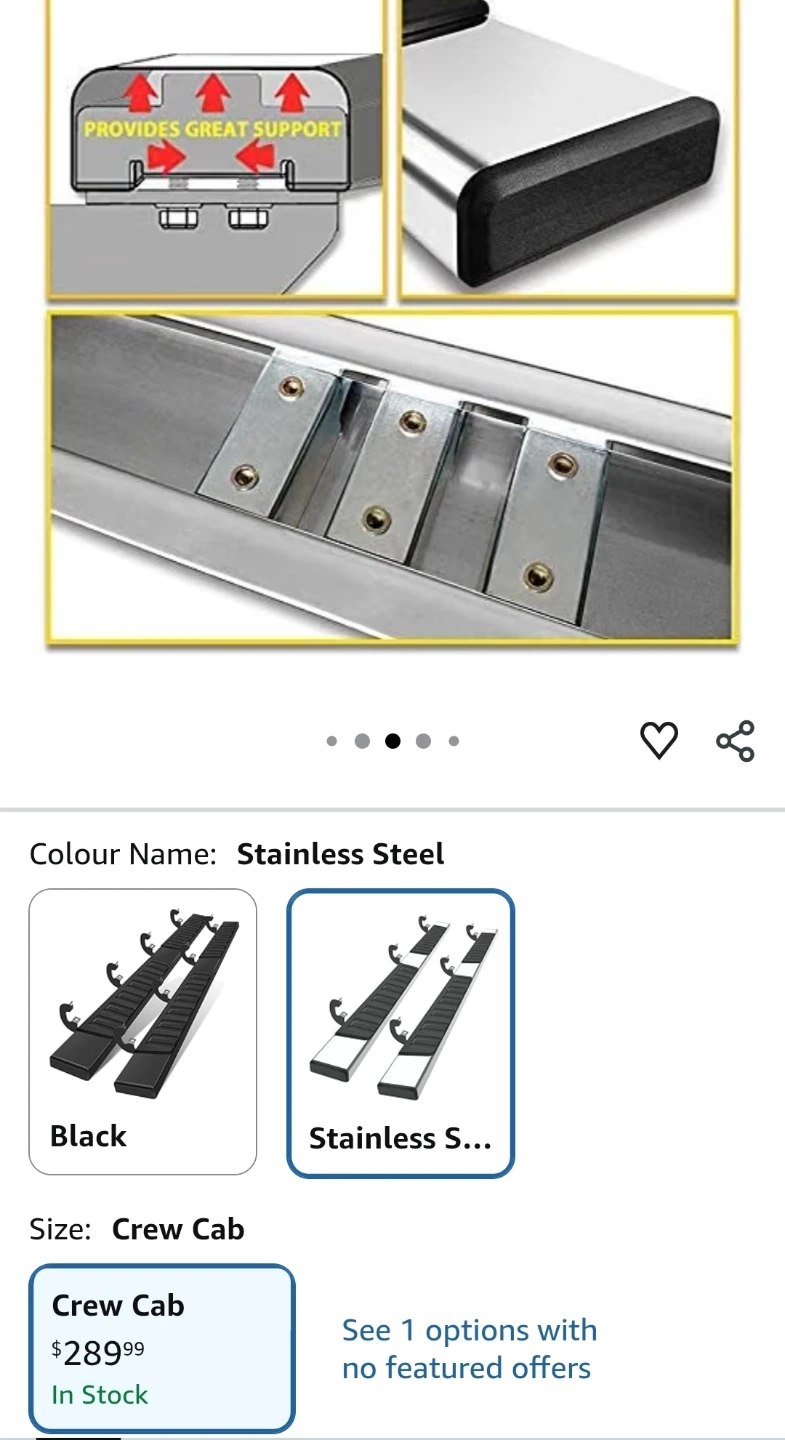 6 Inch Stainless Steel Running Boards - Crew Cab - photo 2