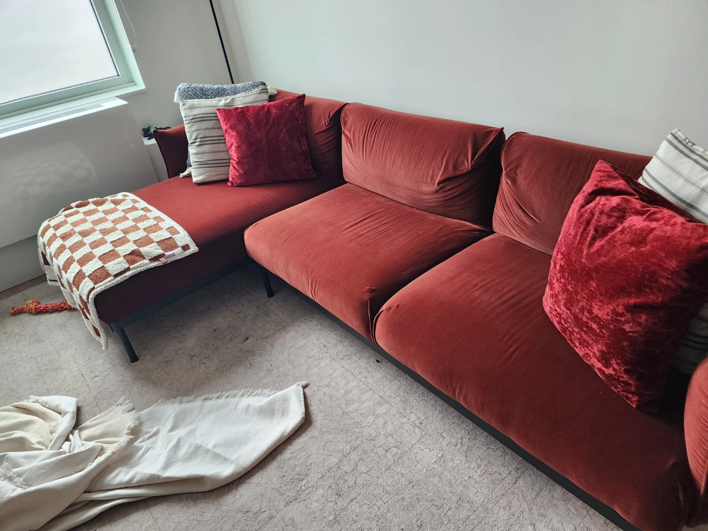 IKEA Applaryd Sectional Sofa in Red - photo 4