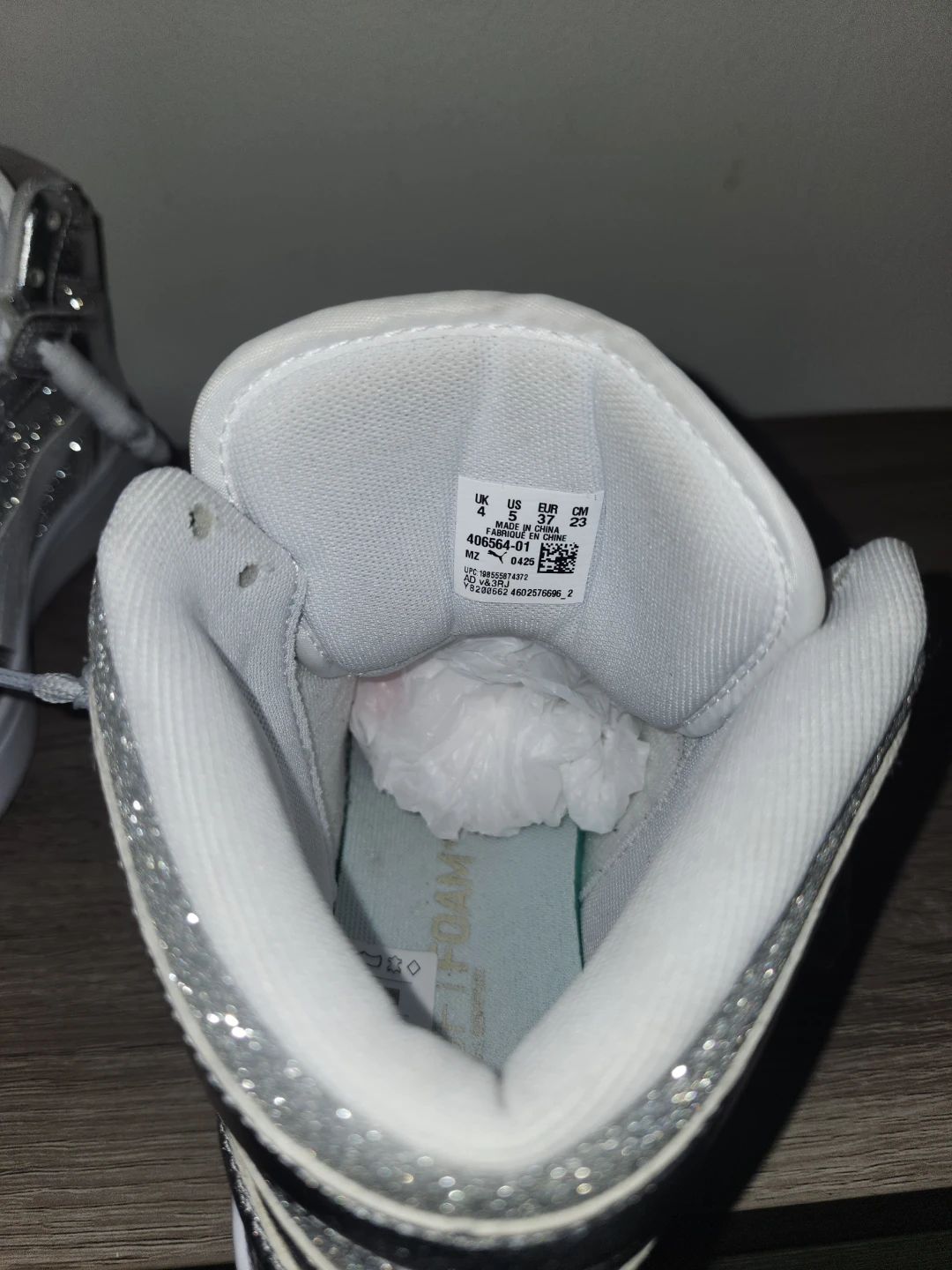 Puma High-Top Glitter Sneakers US Size 5 - photo 4