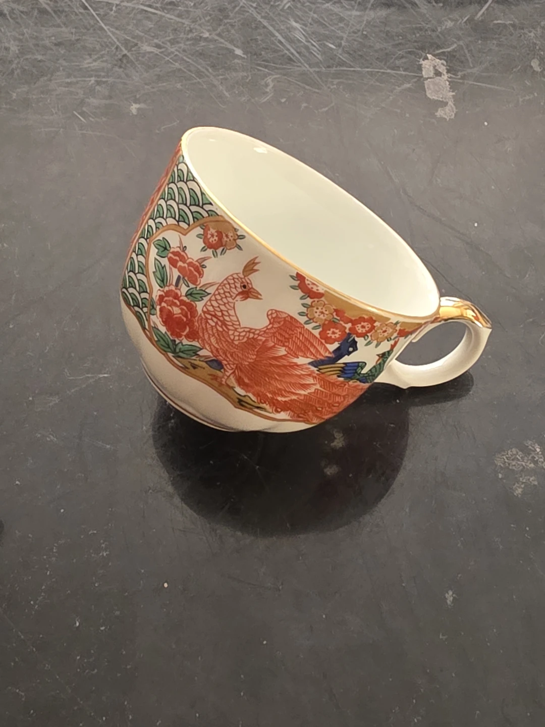 Set of 4 Japanese Imarii Arita Porcelain Tea Cups