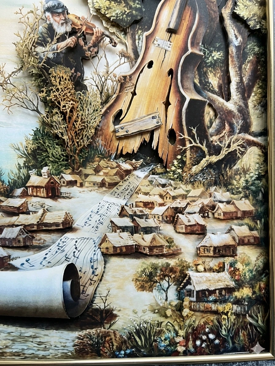 3D "Pastoral Symphony" Israel Rubinstein 20"x23" Framed - photo 4