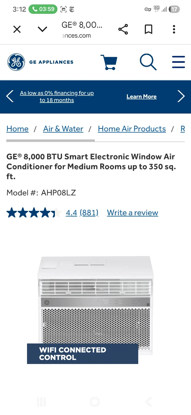 Transparent Seller's GE 8,000 BTU Smart Window Air Conditioner - photo 4