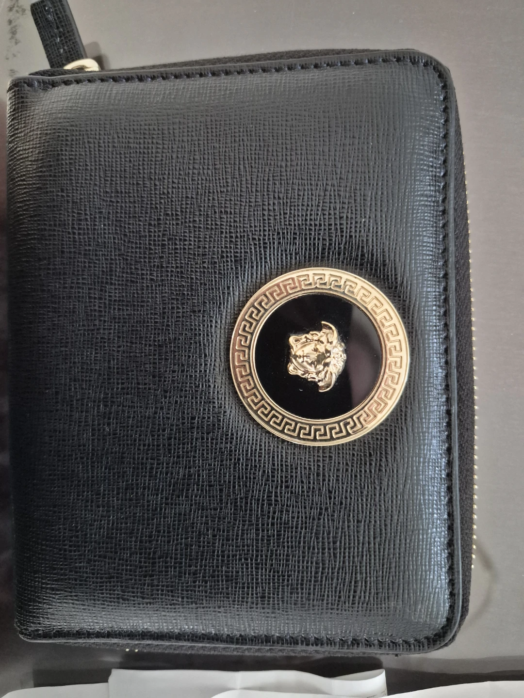 Authentic Versace Black calf Leather Wallet - photo 5