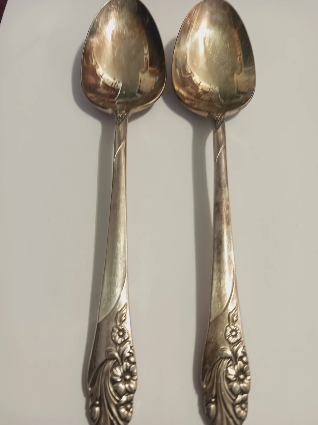 2 Large Serving Spoons Oneida Community Silver Plated - photo 4