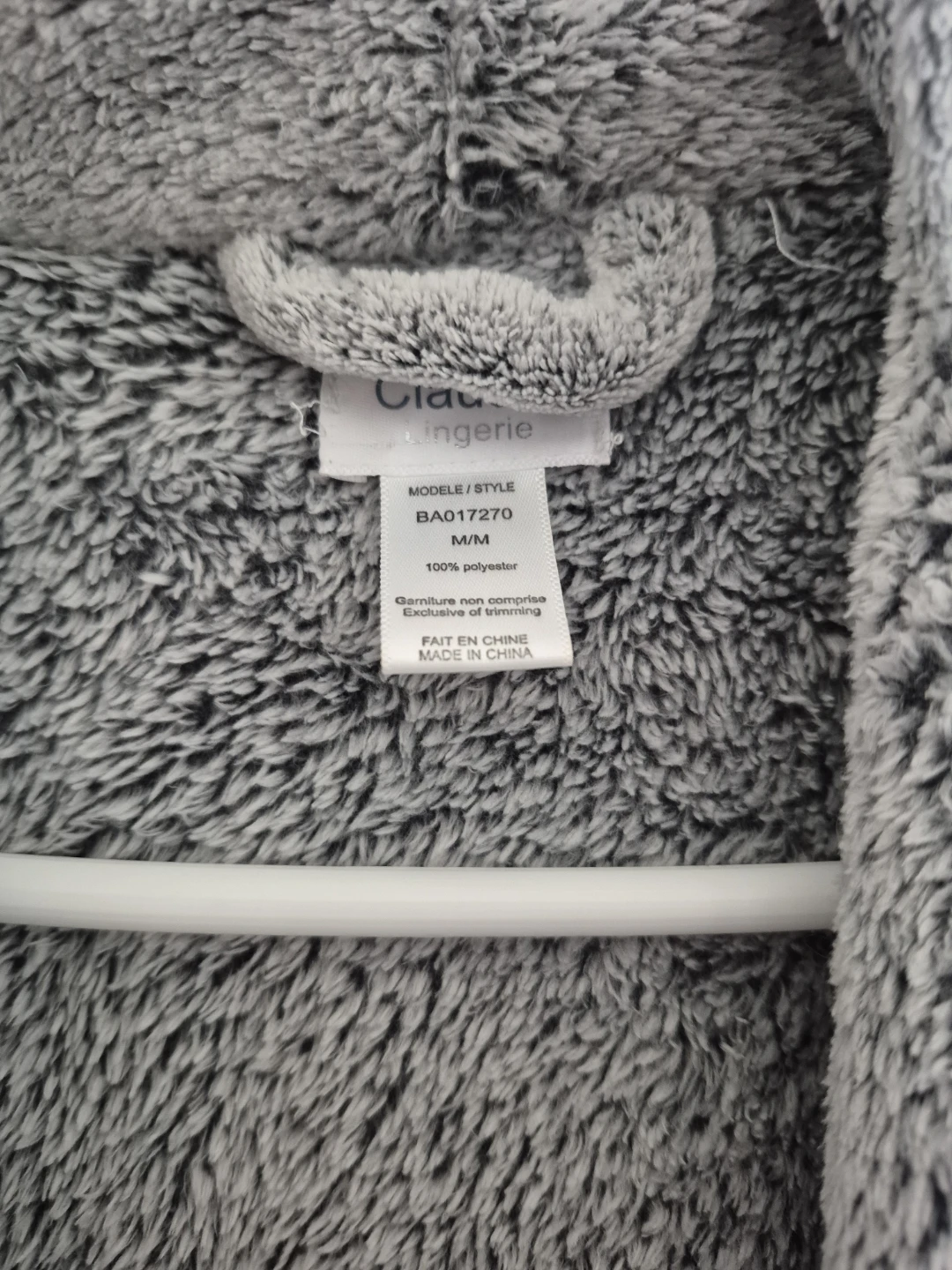 Claudel Lingerie Plush Grey Bathrobe - photo 3