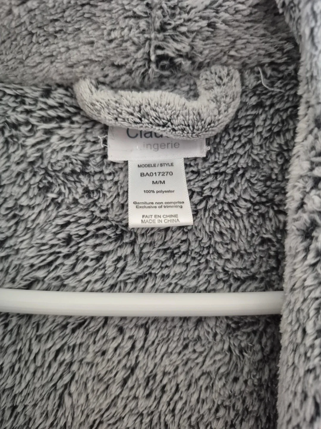 Claudel Lingerie Plush Grey Bathrobe - photo 3