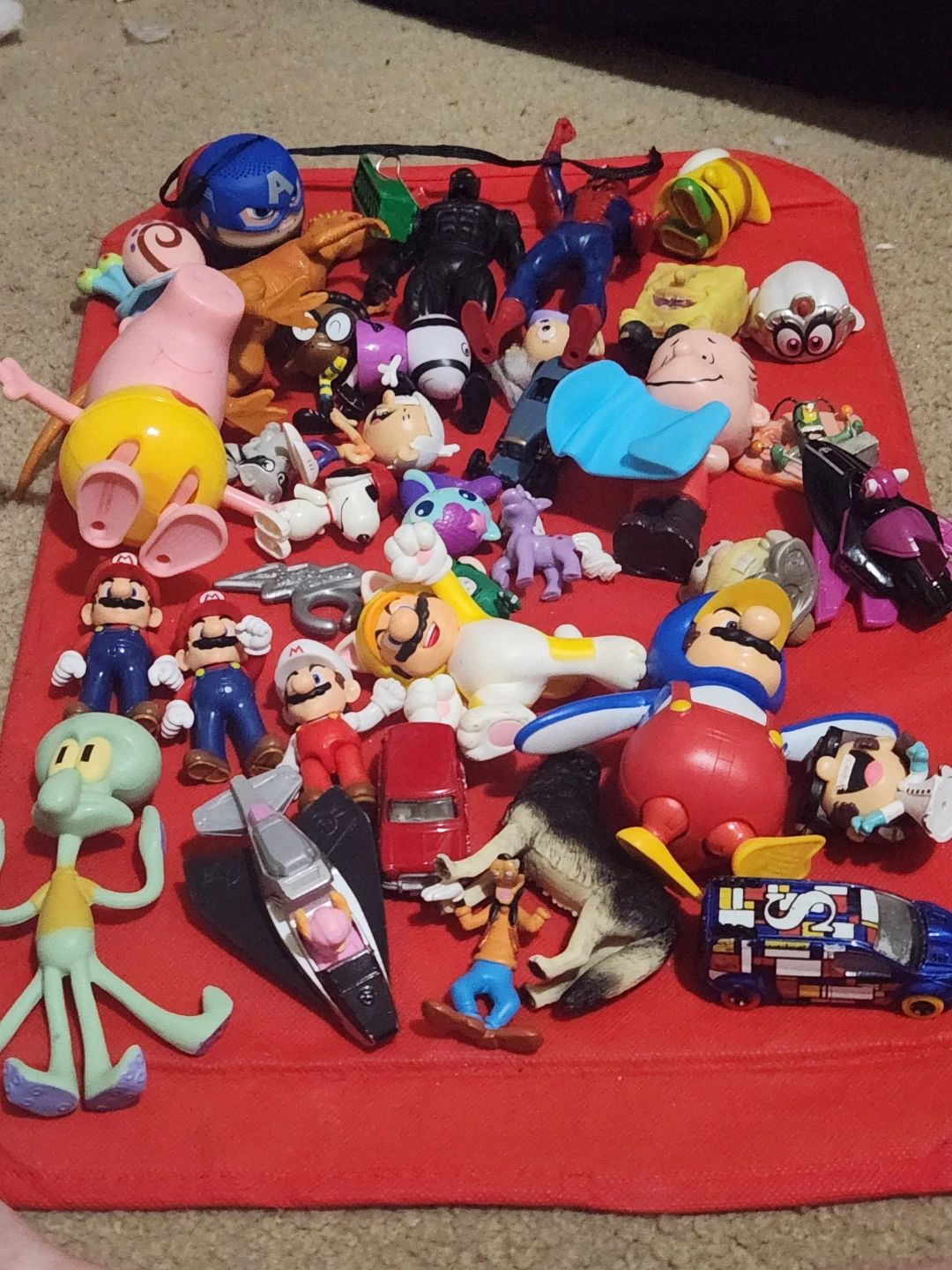 Large Collection of Assorted Character Toys and Diecast Cars