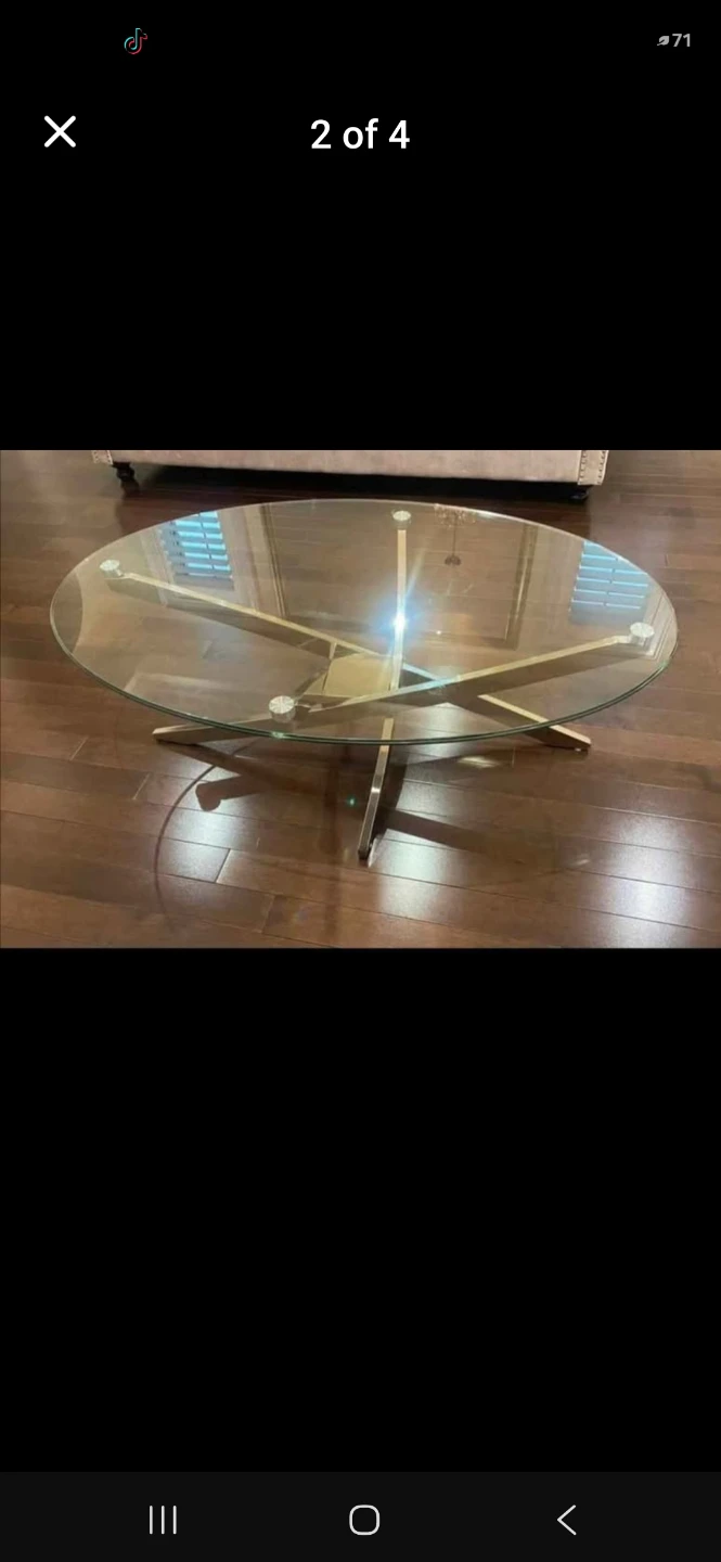 Etta Avenue Oval Glass Coffee Table - photo 2