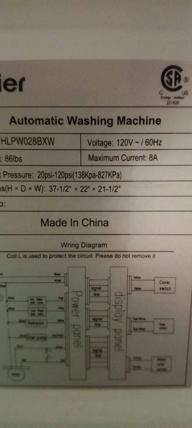 Haier HLPW028BXW Automatic Washing Machine - photo 5