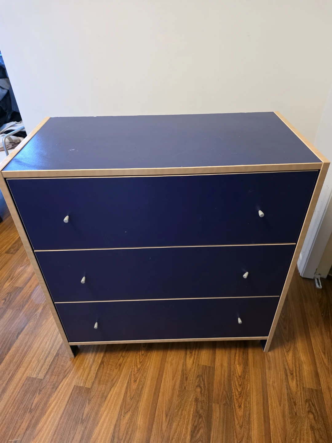 Blue 3-drawer chest