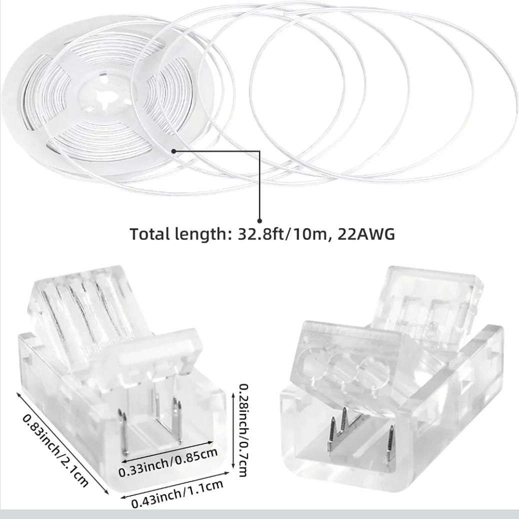 8mm 2-Pin COB LED Connector Kit - photo 2