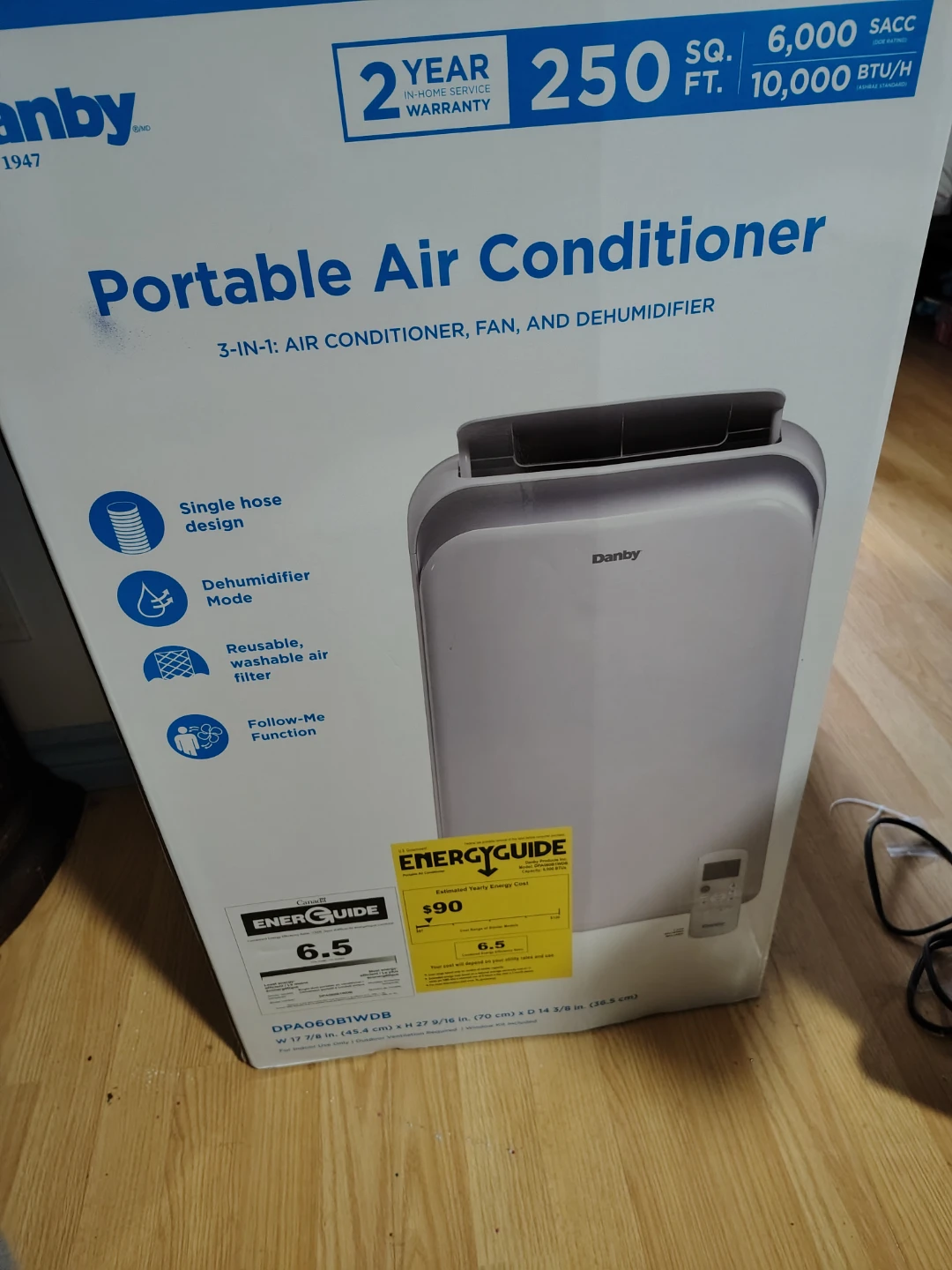 Danby Portable Air Conditioner DPA060B1WDB - photo 2