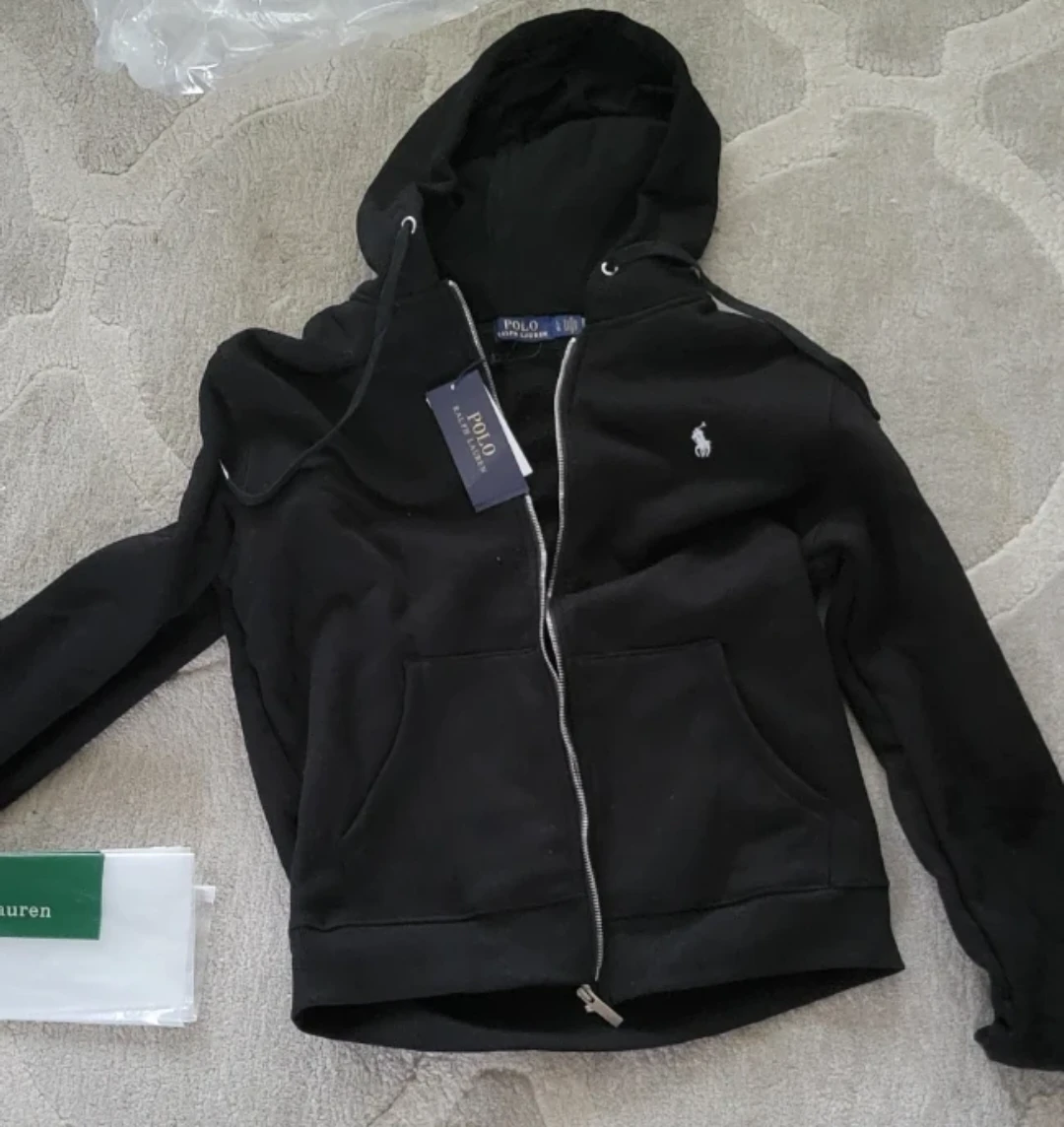 Polo Ralph Lauren Black Zip-Up Hoodie