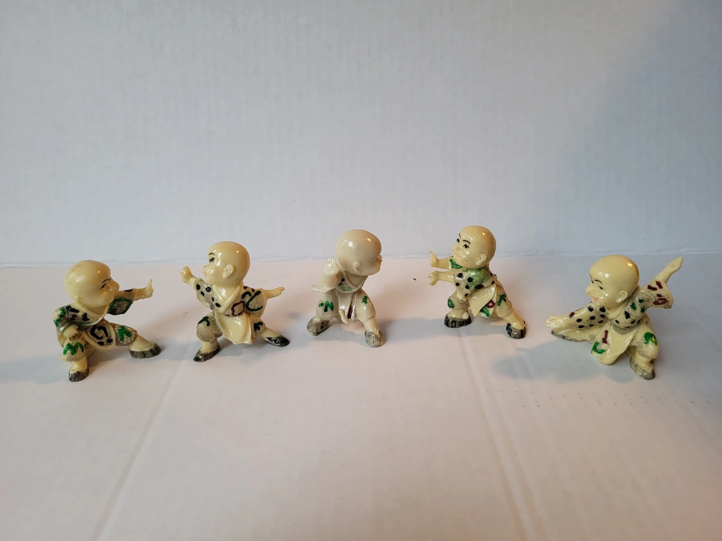 Set of 9 Monk Figurines