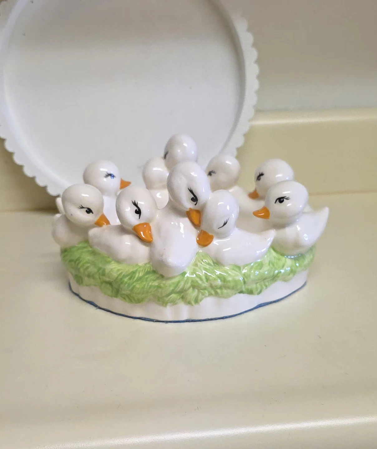 Vintage Ceramic Duckling Bowl / Easter Candy Dish - photo 2