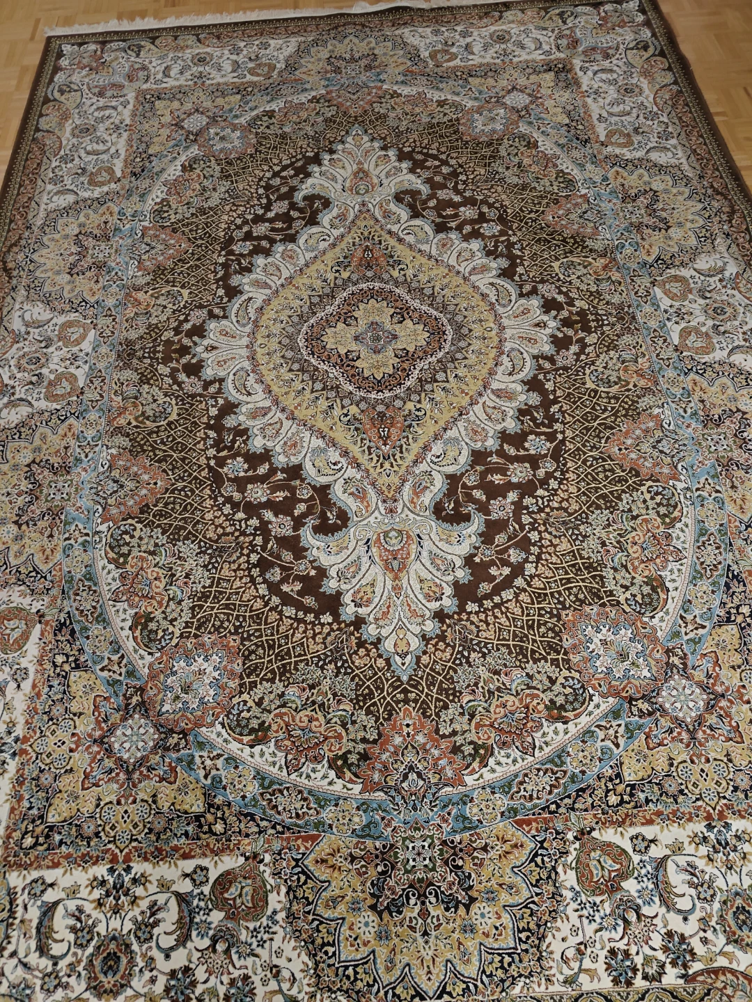 Shahriar Area Rug, Dark Brown and Cream - photo 2