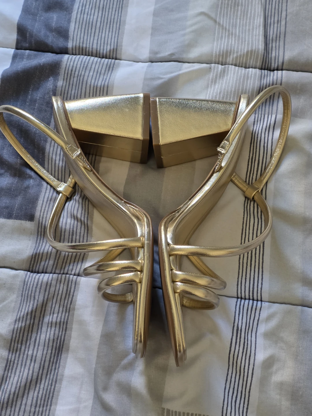 Gold block sandals from Spring - photo 2