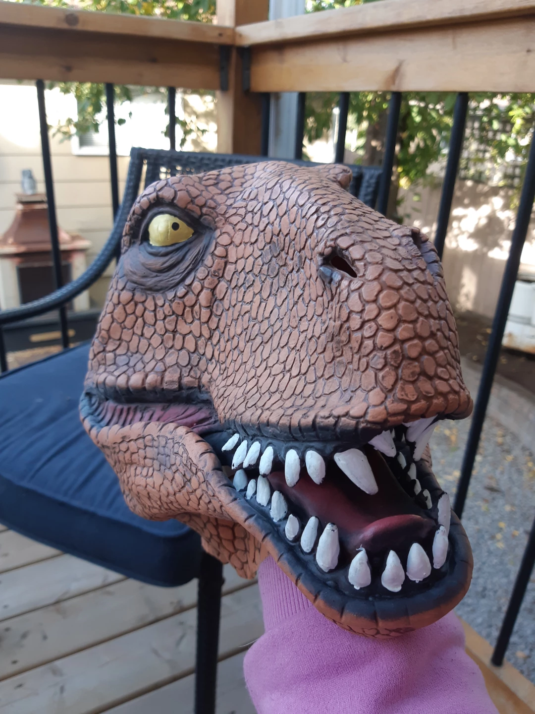 T-Rex Dinosaur Adult Mask Costume Rubber Latex