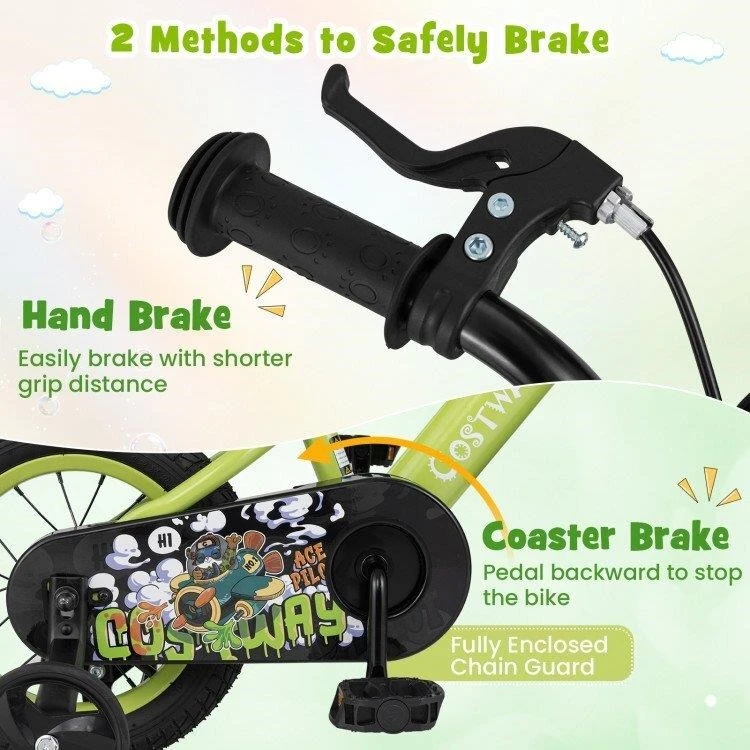 Costway Kids Bike with Training Wheels - photo 4