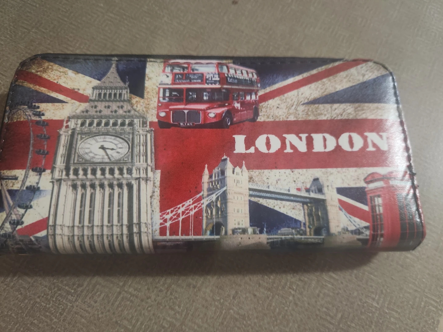 London Themed Zip-Around Wallet