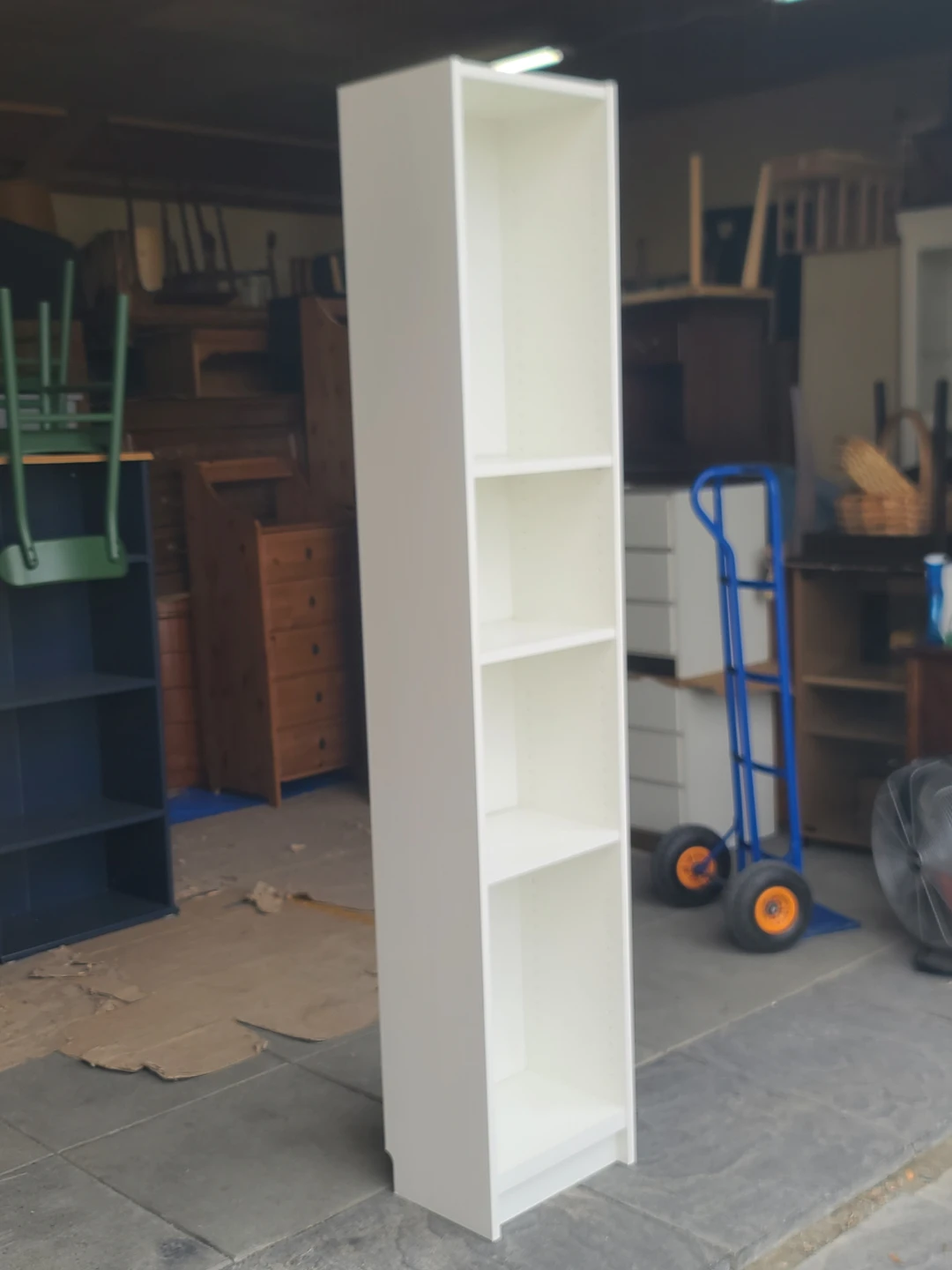 Tall Slim White Shelving Unit - photo 5