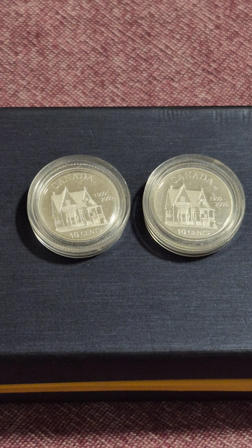 2 Canadian 2000 Millennium 10 Cent Commemorative Coins - photo 5