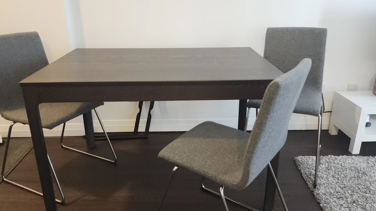 3 Grey Fabric Dining Chairs - photo 2
