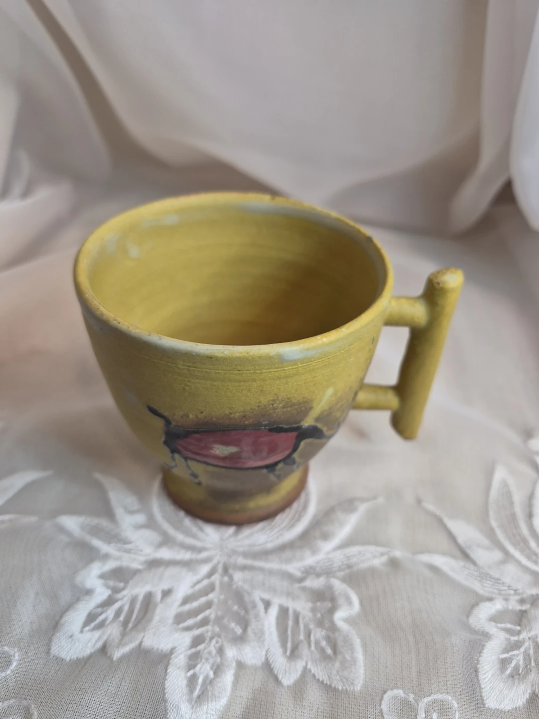 Beautiful Unique Vintage Signed Studio Art Pottery Mug - photo 2