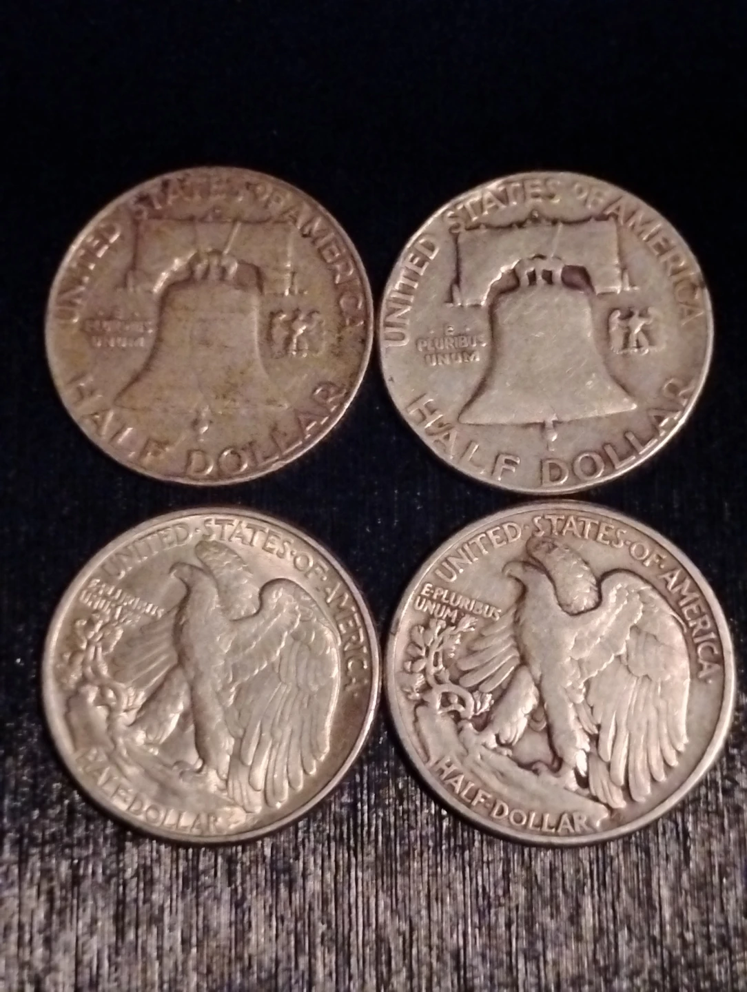 Four Vintage US Silver Half Dollars - photo 2