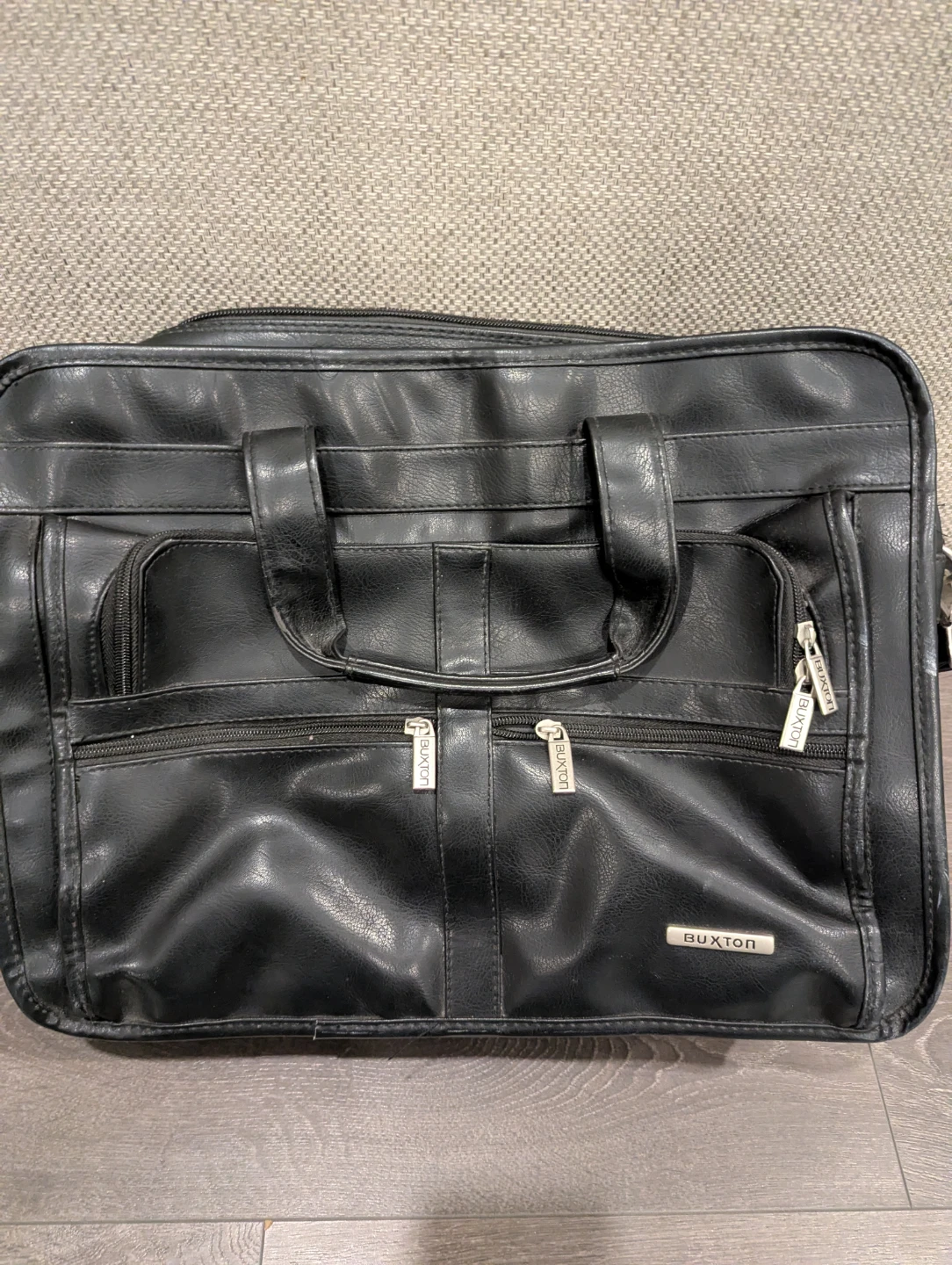 Buxton Black Laptop Briefcase - photo 2