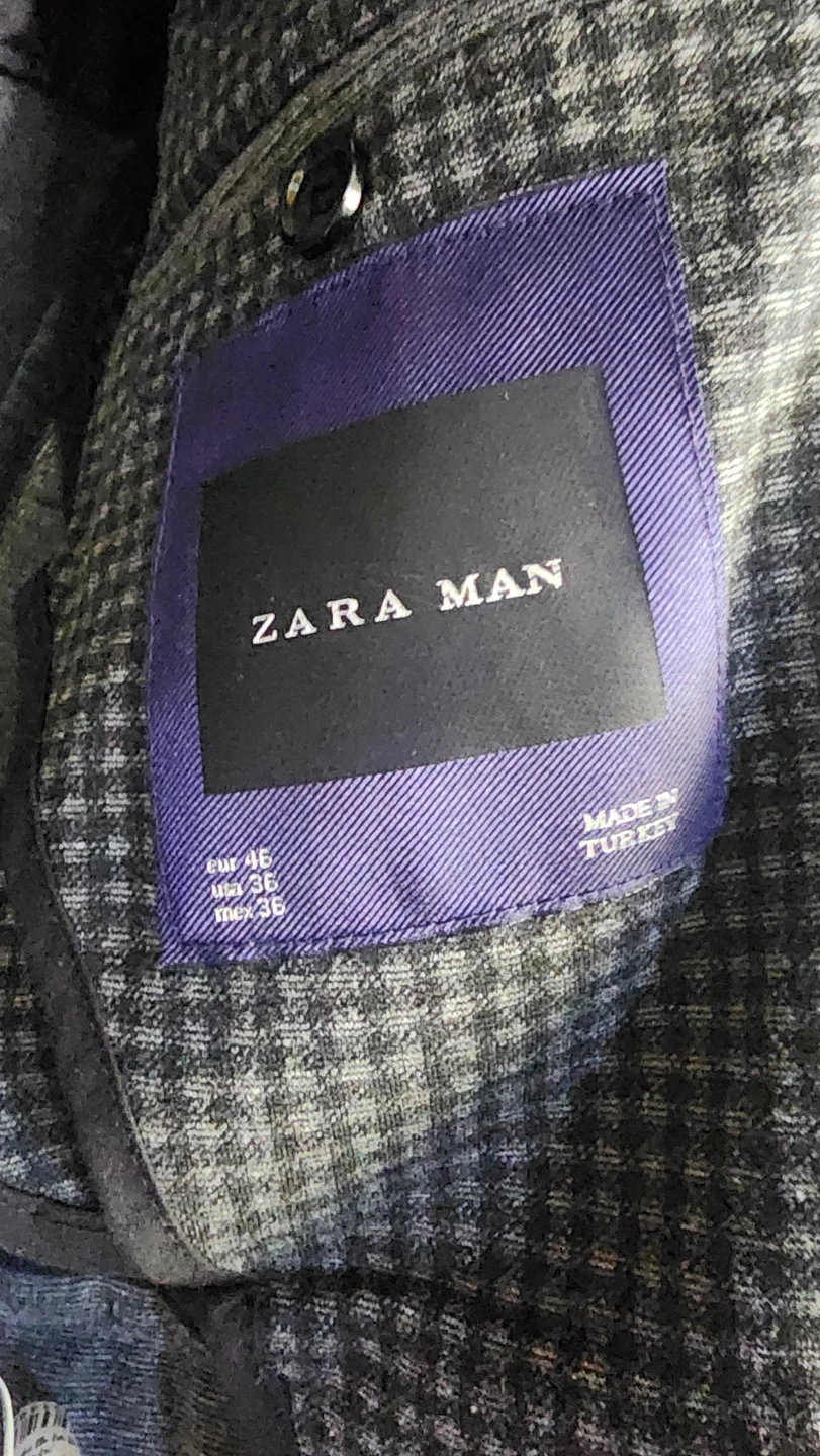 Zara Man Grey Check Blazer - photo 3