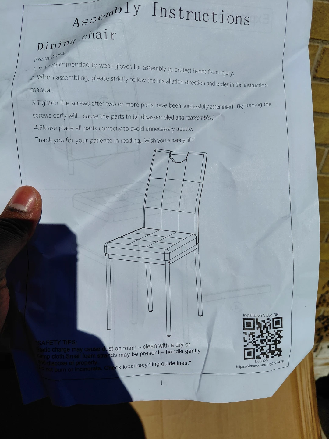 New<> Set of 6 Black Dining Chairs - photo 3