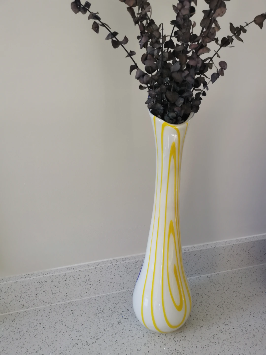 Tall Swirl Glass Vase
