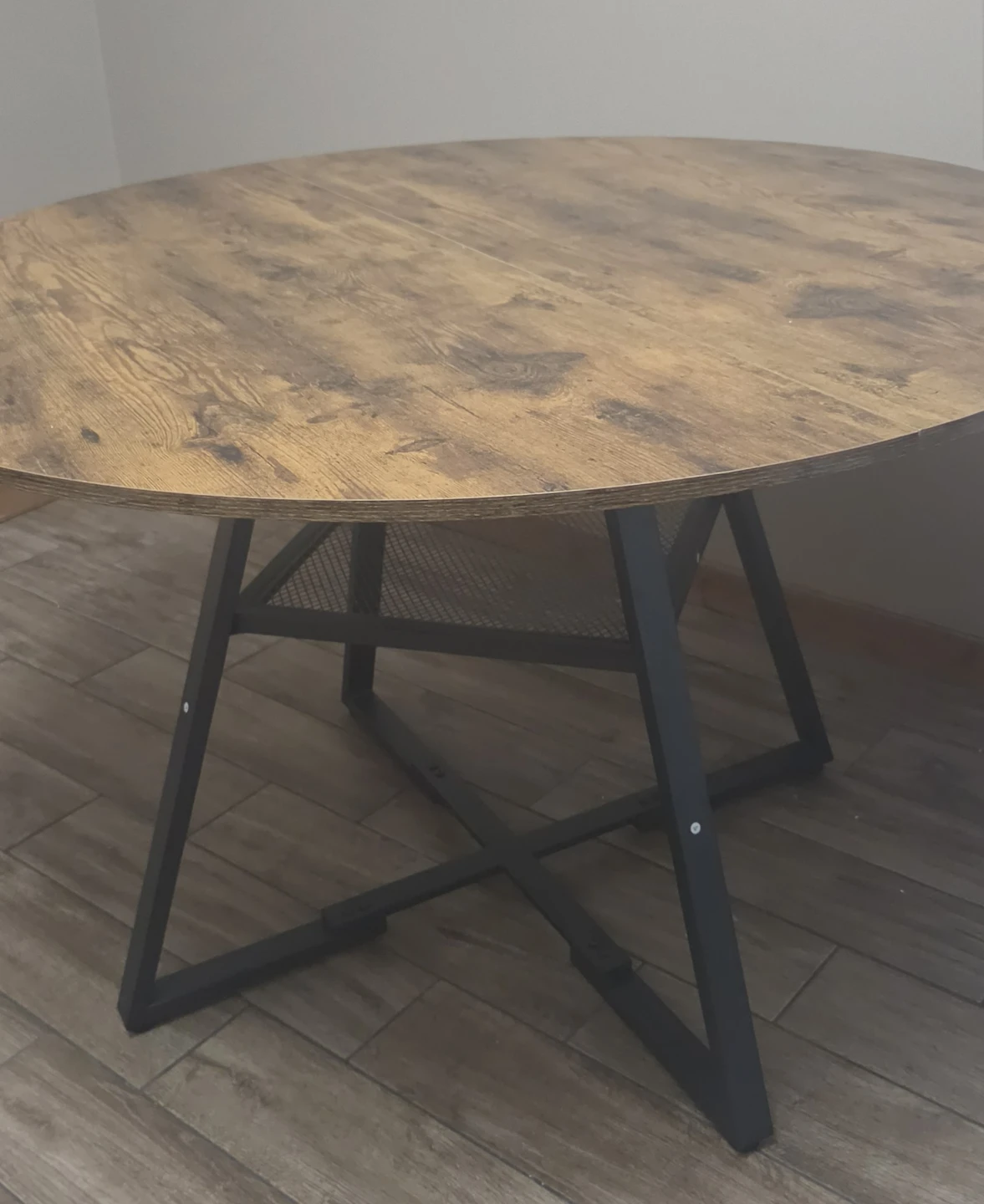 Round Industrial Style Dining Table - photo 3