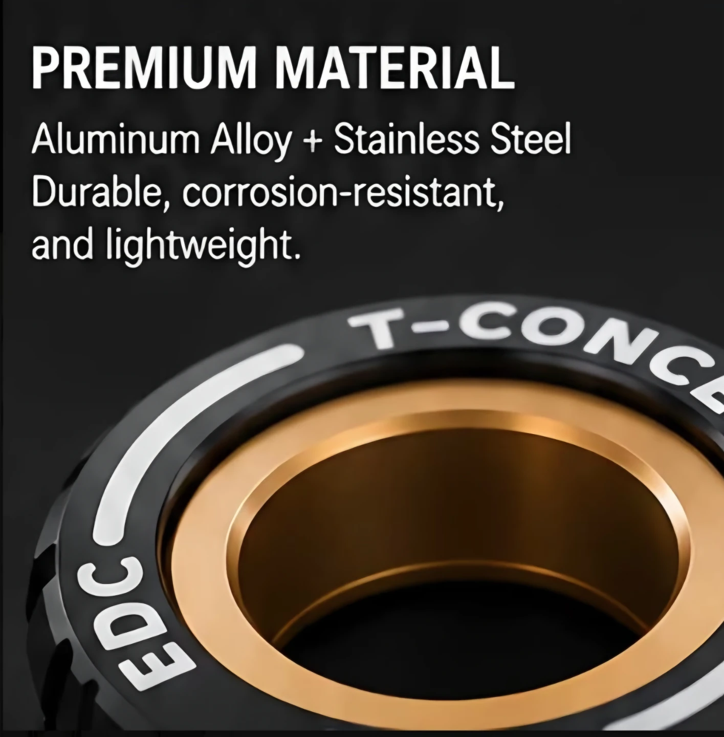 New trending T-Conceal EDC Star Wheel Fidget Spinner Ring - photo 4