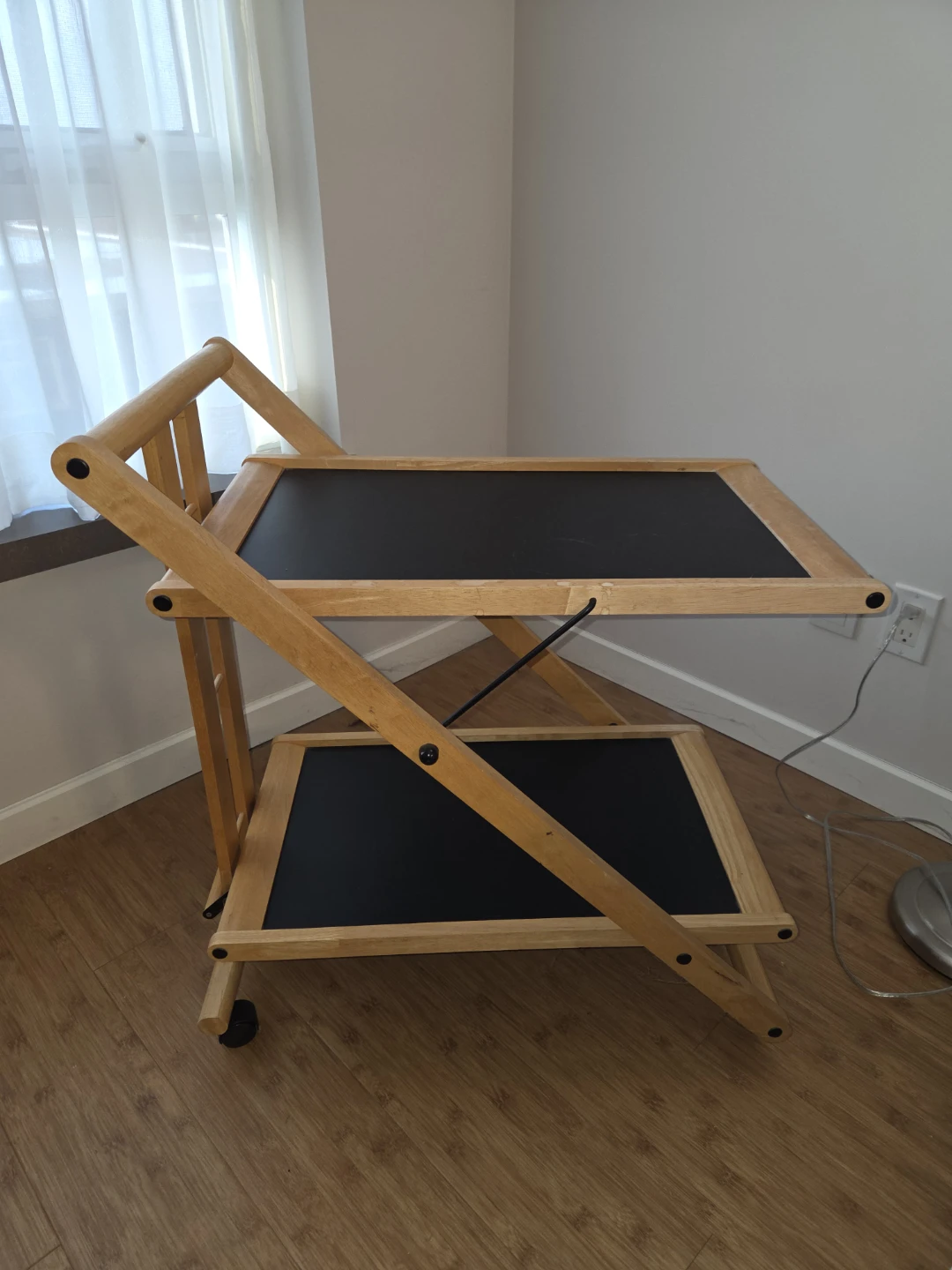 Folding Wooden Serving Cart - photo 3
