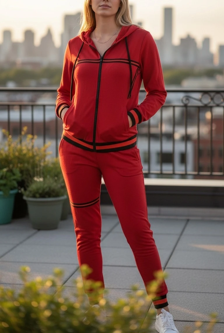 Red Women's Tracksuit Set