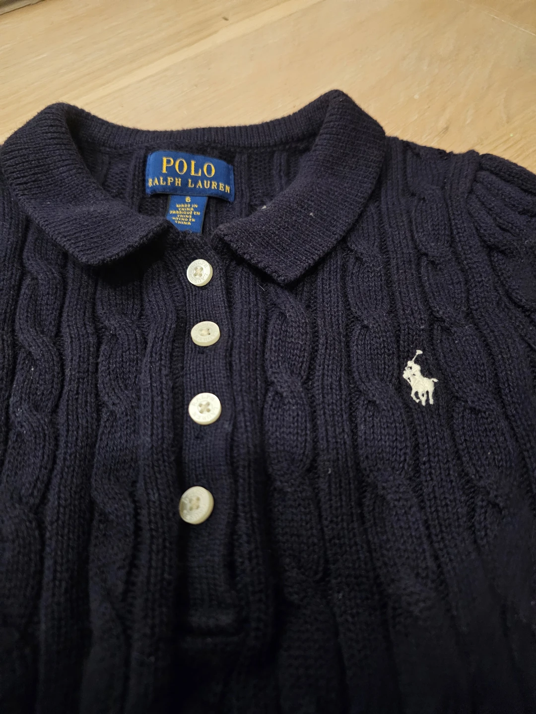🏈 Polo Ralph Lauren Kids Cable Knit Polo Dress - photo 3