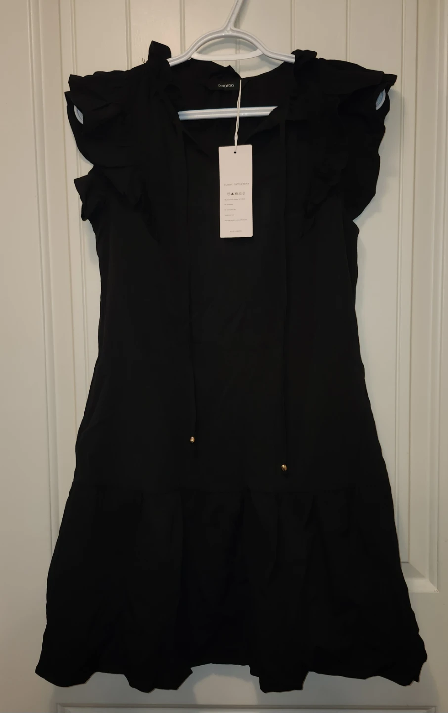 Dokotoo Black Ruffle Dress
