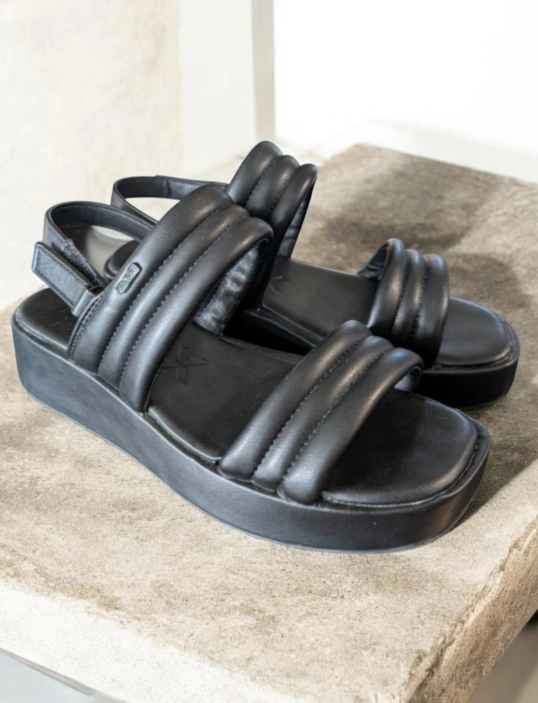 Mexx Black Padded Platform Sandals