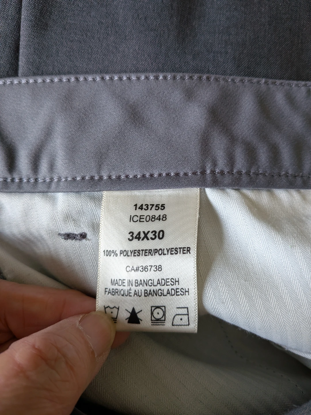 🏈Haggar Men's Grey Dress Pants 34x30 - photo 5