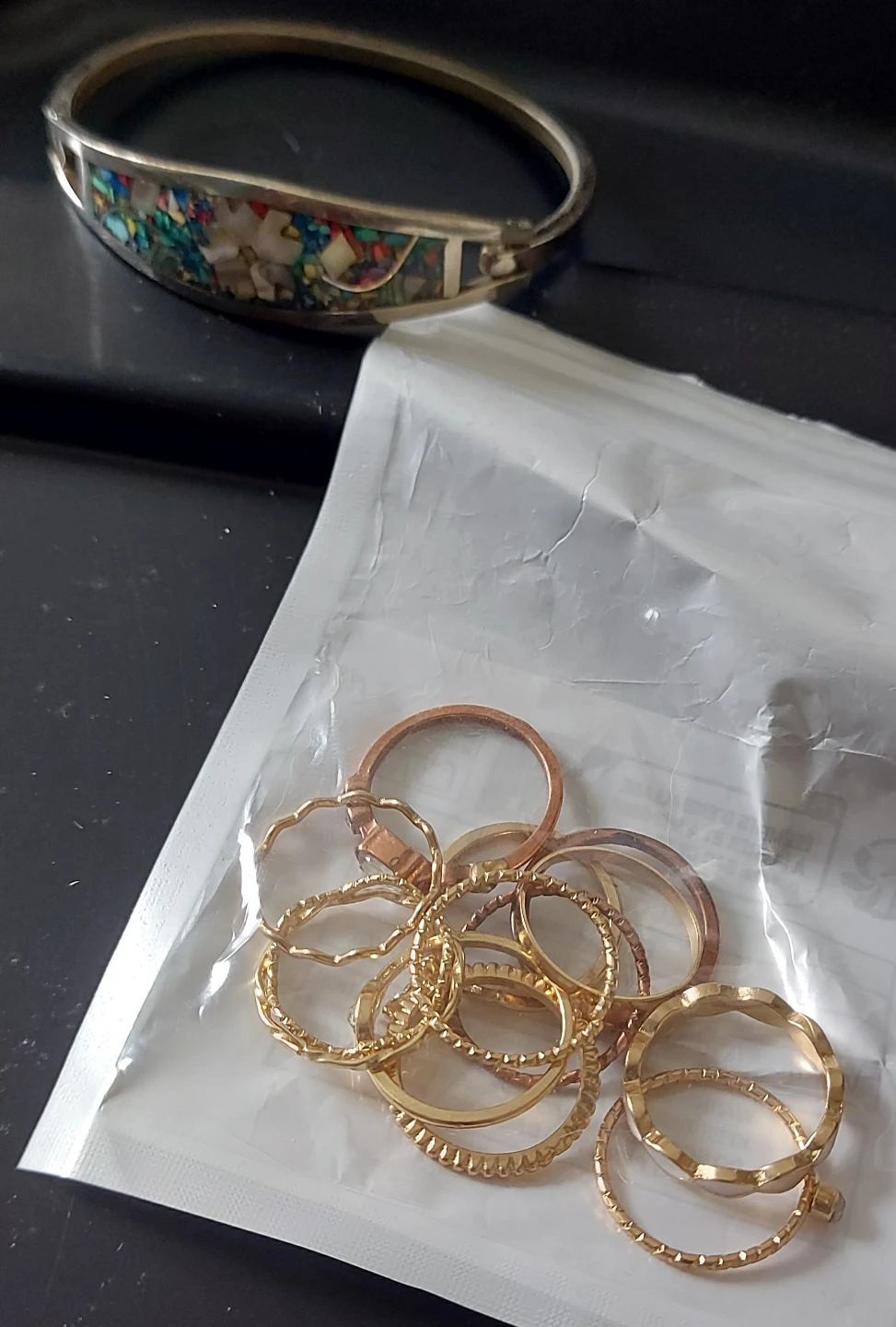 Set of assorted fashion rings