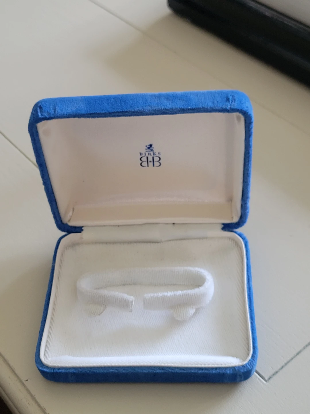 Vintage Ladies Blue Velvet Birks Jewellers Watch Box - photo 4