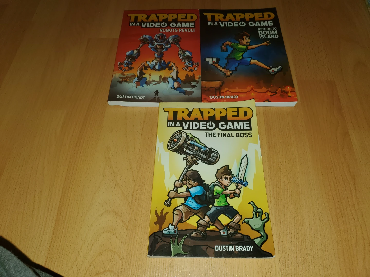 ($5 each) 3 Trapped in a Video Game Books by Dustin Brady