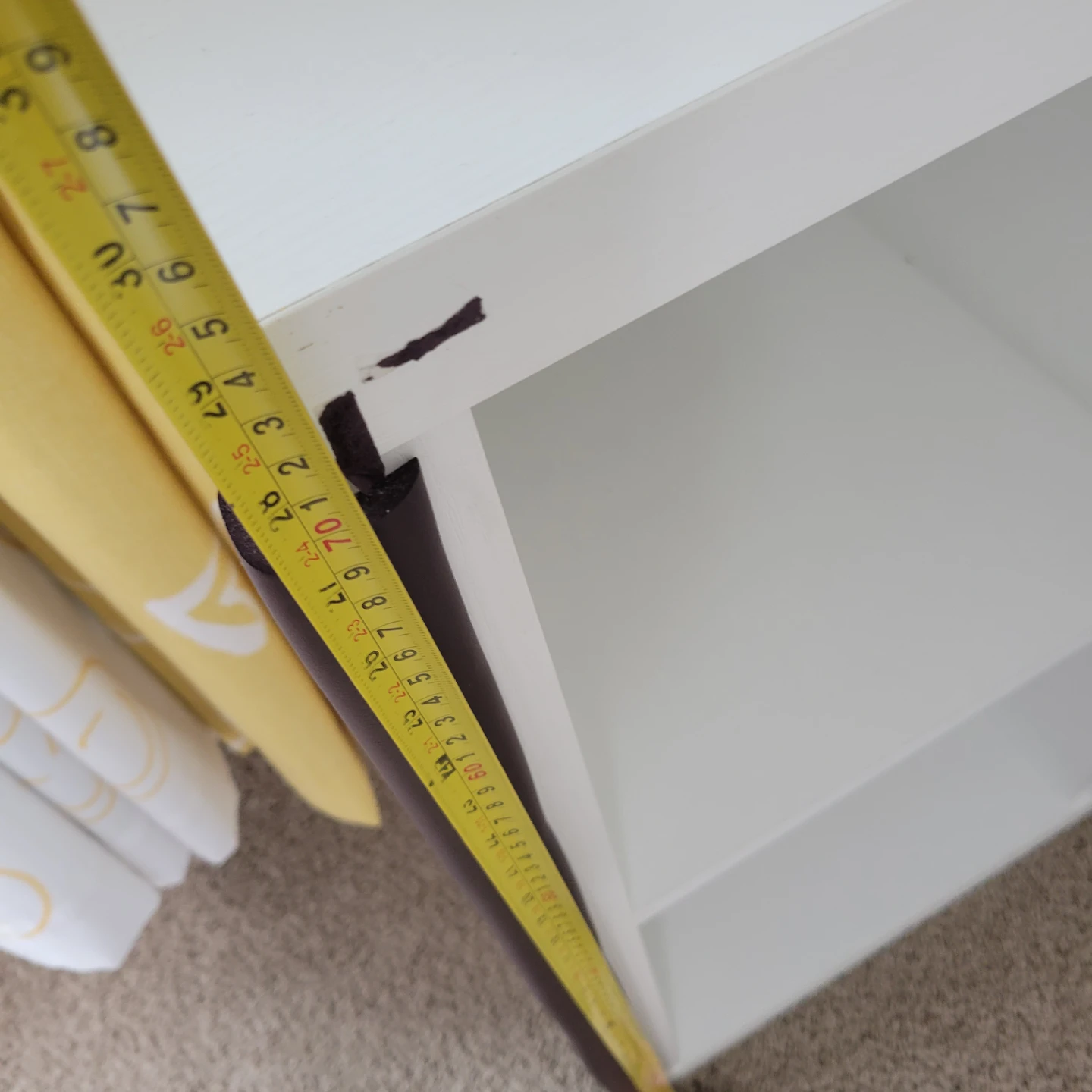 White Cube Storage Unit with 2 Drawers - photo 4